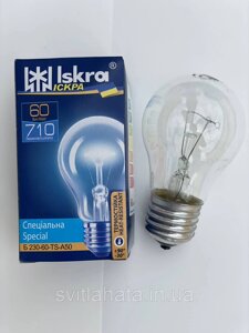 Лампа розжарювання 60 Вт Іскра в індивідуальному пакованні, лампа для дому, лампа для люстри, ЛОН 60 ват