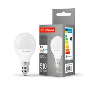 LED лампа titanum G45 6W E14 4100K