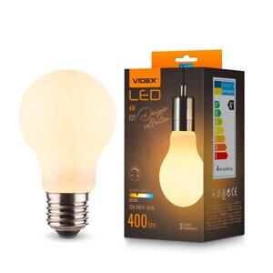 LED лампа VIDEX filament VL-DA60MO 4W E27 3000K porcelain dimmable