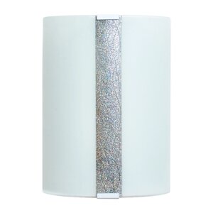 Світильник настінний скляний прямокутник Декора 22142 Міраж 250x190 1x60Вт срібло