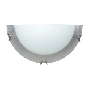 Світильник настінний скляний півколо Декора 24141 Міраж 1/2 300x150 1x60Вт срібло