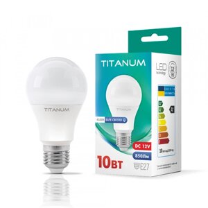 Світлодіодна лампа titanum A60 12V 12W E27 4100K