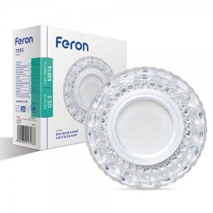 Вбудований світильник Feron 7095 з LED підсвічуванням