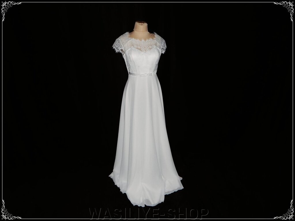 Сукня весільна шантильї 44 білий - гарантія