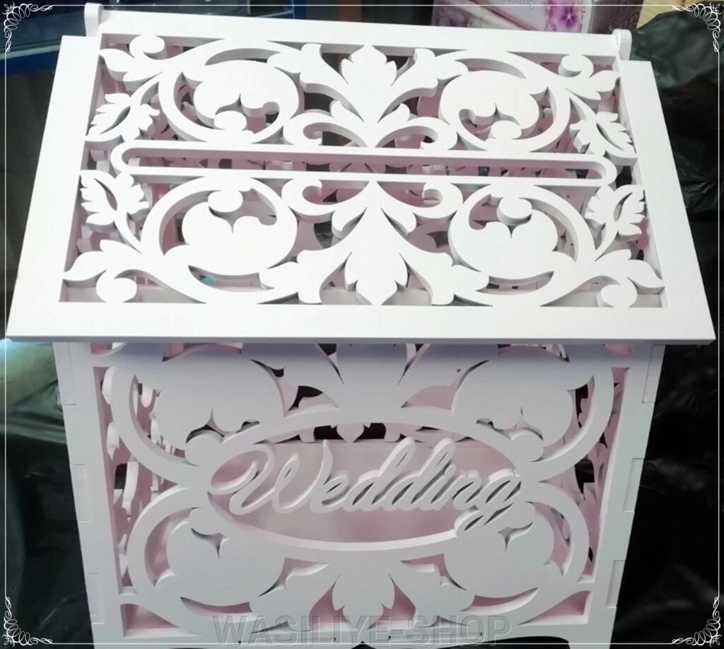 Різьблений скринька з дерева Wedding від компанії WASILIYE-SHOP - фото 1