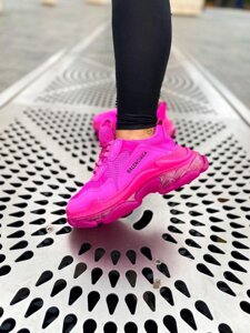 Balenciaga Triple-S Clear Sole Neon Pink