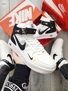ДЕМІСЕЗОН! Чоловічі кросівки Nike Air Force Hight White/Black