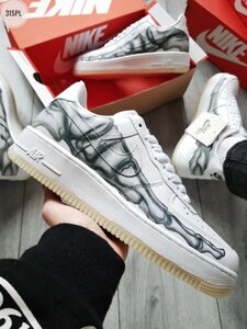 ДЕМІСЕЗОН! Чоловічі кросівки Nike Air Force Skeleton QS White