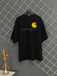 Футболка Carhartt чорна оверсайз чоловіча oversize Кархарт бавовняна