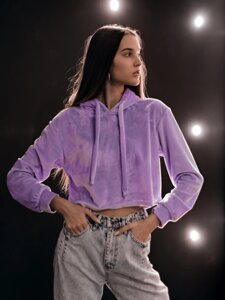 Худі Жіноче вкорочене "Lilac" Brand бузковий фіолетовий