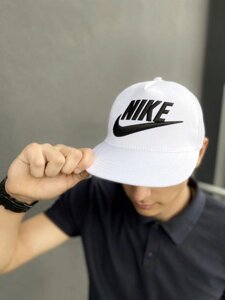 Кепка Nike чоловіча | жіноча Найк біла big black logo