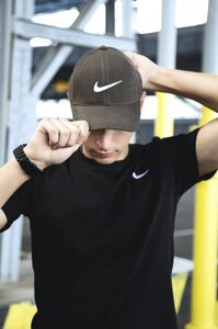 Кепка Nike чоловіча | жіноча Найк хакі біле лого