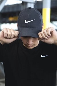 Кепка Nike чоловіча | жіноча Найк сіра біле лого