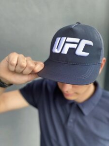 Кепка UFC Reebok чоловіча | жіноча рибок сіра big white logo