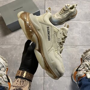 Кросівки Balenciaga Triple S Clear Sole Milk Beige кросівки Баленсіага тріпл с, кросівки баленсіяга