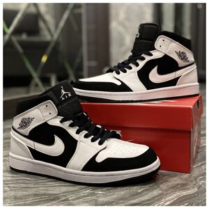 Кроссовки Nike Air Jordan 1 High White Black, кроссовки найк аир джордан 1, кросівки Nike Air Jordan 1 Black