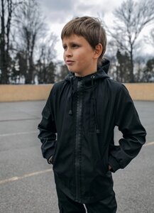 Куртка для хлопчика чорна демісезонна Softshell Easy осіння | весняна | річна