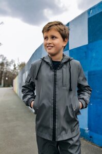 Куртка для хлопчика сіра демісезонна Softshell Easy осіння | весняна | річна