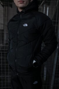 Куртка чоловіча весняна / осіння The North Face чорна утеплена ТНФ TNF Демісезонне тепла вітровка
