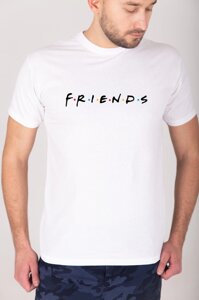 Чоловіча біла футболка з принтом "FRIENDS"