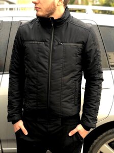 Чоловіча чорна демісезонна куртка Prada