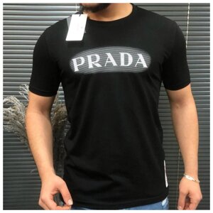 Чоловіча чорна футболка Prada, прада