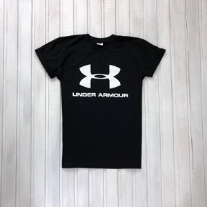 Чоловіча чорна футболка з принтом "Under Armour"