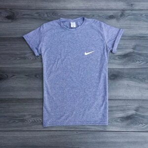 Чоловіча меланжева футболка з принтом "Nike"