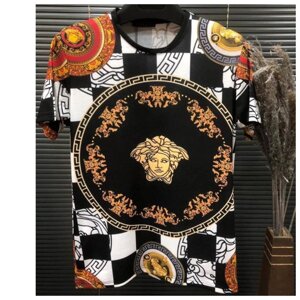 Чоловіча різнокольорова футболка Versace, версаче версачі ( S, XL, XXL розміри в наявності )