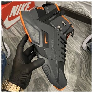 Чоловічі євро зимові кросівки Nike Air Huarache X Acronym City Acrum, Найк хуарачі MID Black Orange Winter