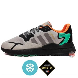 Чоловічі єврозимні кросівки Adidas Nite Jogger Gore-Tex Termo Grey сірі кросівки адидас найт джогер гортекс