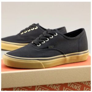 Чоловічі кеди Vans Authentic Black Gum, чорні кросівки аутентик ванс