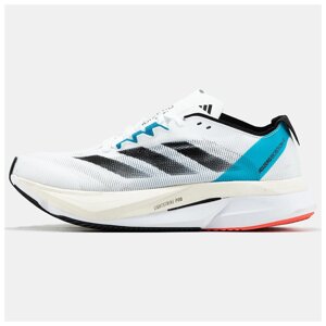 Чоловічі кросівки Adidas Adizero Boston 12 White Black Blue, кросівки адидас адізеро бостон 12