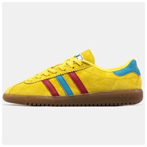 Чоловічі кросівки Adidas Bermuda x END Yellow Blue Red, жовті замшеві кросівки Адідас бермуда енд