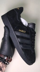 Мужские кроссовки Adidas Gazelle Black, мужские кроссовки адидас газели, чоловічі кросівки Adidas Gazelle