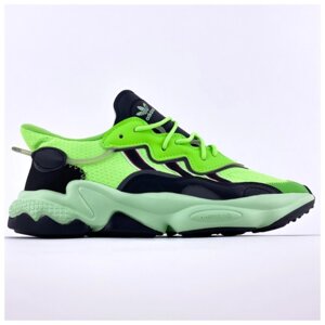 Чоловічі кросівки Adidas Ozweego Neon Green Black, зелені кросівки адідас озвіго