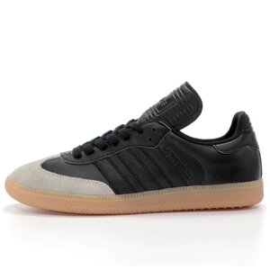 Чоловічі кросівки adidas samba og чорний сірий b75807, чорні шкіряні кросівки adidas samba