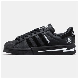 Чоловічі кросівки Adidas Superstar x Neighborhood Black White, чорні кросівки адідас суперстар нейборхуд