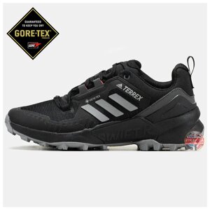 Чоловічі кросівки Adidas Terrex Swift R3 Gore-Tex GTX Black Grey, чорні кросівки Адідас терекс свифт гортекс