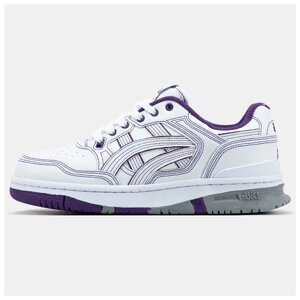 Чоловічі кросівки Asics EX89 White Purple, білі шкіряні кросівки асикс EX89