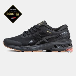 Чоловічі кросівки Asics Gel-Kayano 27 Gore-Tex GTX Black Gum, чорні кросівки асикс гель каяно 27 гортекс