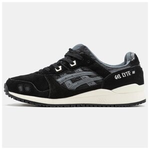 Чоловічі кросівки Asics Gel-Lyte III 3 Black Grey, чорні замшеві кросівки асикс гель лайт 3
