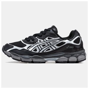 Чоловічі кросівки Asics Gel-Nyc Black Silver, чорні шкіряні кросівки асикс гель нік