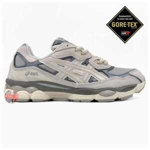 Чоловічі кросівки Asics Gel-NYC Grey Beige Gore-Tex GTX, водонепроникні кросівки асикс гель нік гортекс