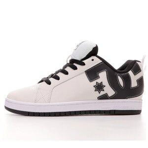 Чоловічі кросівки DC Shoes Court Graffik White Black 300529, білі шкіряні кросівки дс корт графік