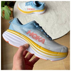 Чоловічі кросівки Hoka One One Bondi 8 1127952 Blue Yellow White, спортивні кросівки хока ван бонді 8