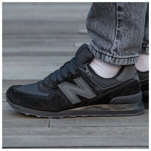 Чоловічі кросівки New Balance 574 Total Black, чорні кросівки нью беланс 574 ню беленс NB 574 нб