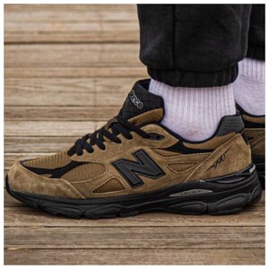 Чоловічі кросівки New Balance 990 Khaki Black, хакі замшеві кросівки нью беленс беланс 990 NB 990 зелені