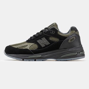 Чоловічі кросівки New Balance 991v2 Stone Island Miuk Black Khaki U991SD2, нью беленс 991 в2 стогін айленд NB