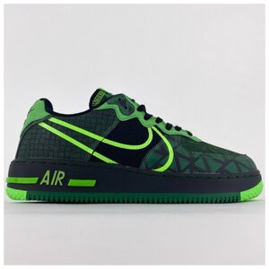 Чоловічі кросівки Nike Air Force 1 Низький реагування "naija", зелені шкіряні кросівки Nike Air Force 1 07